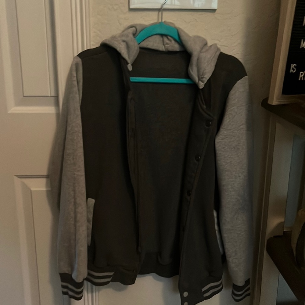 White and gray sports jacket